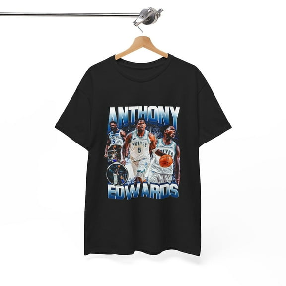 Vintage 90s Anthony Edwards Shirt, Retro Graphic Bootleg 90s Rap Tee, Minnesota Timberwolves Fan Gift