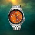 seiko 5 sports gmt automatic orange dial men's watch ssk005k1