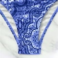 thumbnail image 4 of Traje de Baño de Tres Piezas para las Mujeres de Moda Casual Corbata Sexy Cintura Alta Cristal Beach Bikini Set, Poliéster, 4 of 9