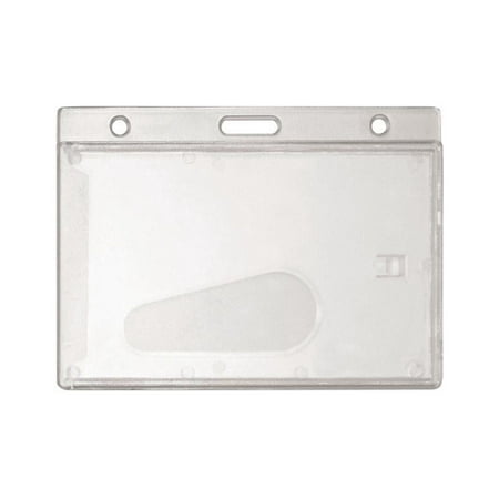 UPC: 0091141760755 | Advantus Frosted Rigid Badge Holder  3 3/8 x 2 1/8  Clear  Horizontal  25/BX