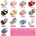 thumbnail image 3 of Infant Baby Girls Summer Sandals with Flower Soft Sole Newborn Toddler First Walker Crib Dress Shoes, 3 of 6