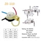 thumbnail image 5 of Paquete de 6 Interruptores de Luz de Ventilador de Techo ZE-110 Interruptor Ventilador Interruptor de Ventilador Velocidad de 3 Vías Interruptor Cadena Tracción de Techo Reemplazo, 5 of 5
