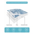 thumbnail image 5 of Quilts Full Size Bedding Set, Blue Monstera Deliciosa Lightweight Quilted Comforter, Summer Botanical Tropical Soft Reversible Bedspread Coverlet with Pillow Covers for All Season, 78" x 90", 5 of 7