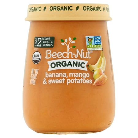 Beech-Nut Organic Stage 2 Banana, Mango & Sweet Potatoes,4.25oz, (Pack of 10)