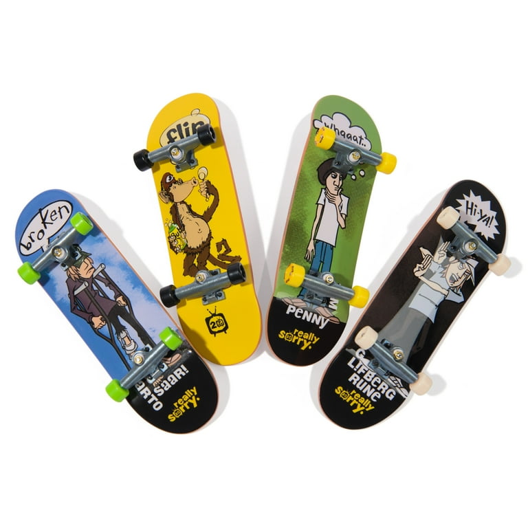 Tech Deck, Ultra DLX Fingerboard 4-Pack, FLIP Skateboards, Collectible and Customizable Mini Skateboards, Kids Toys for Ages 6 and up