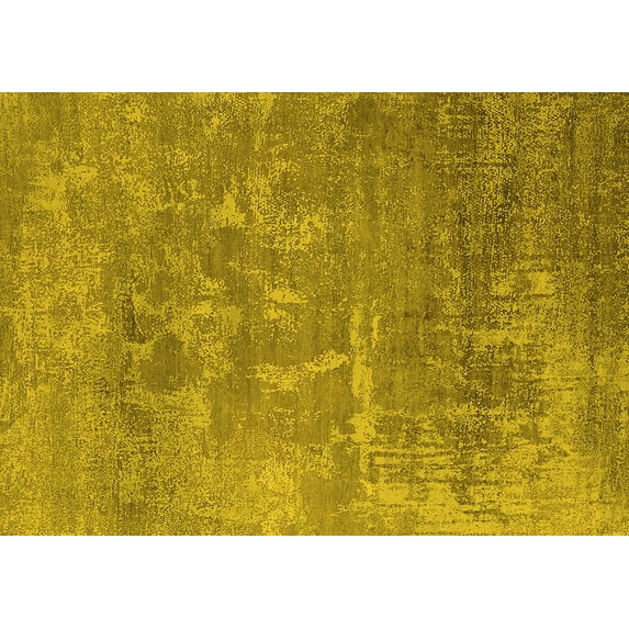 Ahgly Company Machine Washable Indoor Rectangle Oriental Yellow Industrial Area Rugs, 8' x 10'