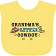 thumbnail image 3 of Inktastic Grandmas Little Cowboy with Cowboy Hat and Boots Boys Baby Bib, 3 of 4
