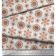 thumbnail image 2 of Soimoi Poly Georgette Fabric Snow Flakes Floral Fabric Prints By Yard 52 Inch Wide, 2 of 5