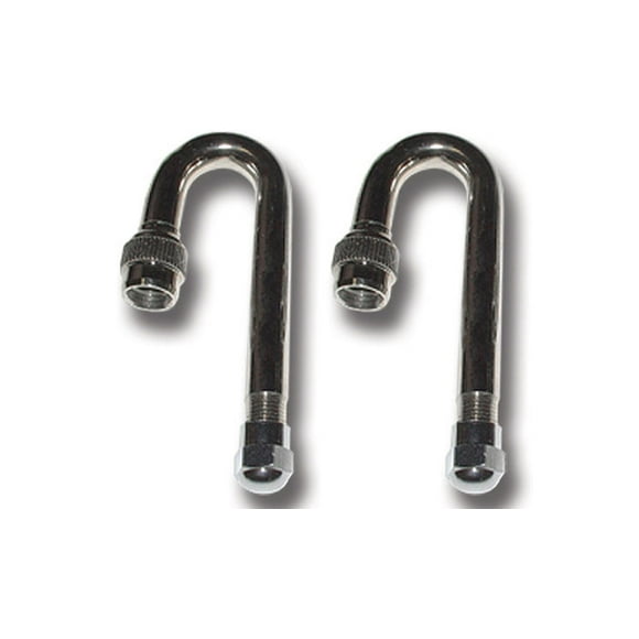 Pacific Dualies Valve Stem Extension 18180 Use With Inner Wheels And Outer Wheels; 180 Degree; Stainless Steel; With Caps; Set Of 2