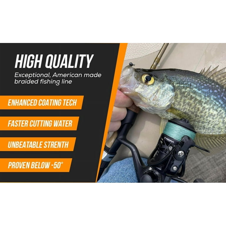 20 lbbraided lure fishing Vicious Standard Green Braided Line PowerPro Braided Spectra Fiber Line has a specific gravity of 0.98 g/cc – just a hair lighter than water Diamond G3 8X Solid Core