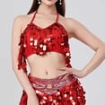 thumbnail image 2 of Shorts à Bretelles à Sequins Carnaval pour Femmes Costumes de Danse à Franges Tenue de Performance sur Scène avec Coussinets de Poitrine, 2 of 3