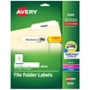 Avery File Folder Labels with TrueBlock Technology, Permanent Adhesive, 2/3" x 3-7/16", Laser/Inkjet, 750 Labels (8366)