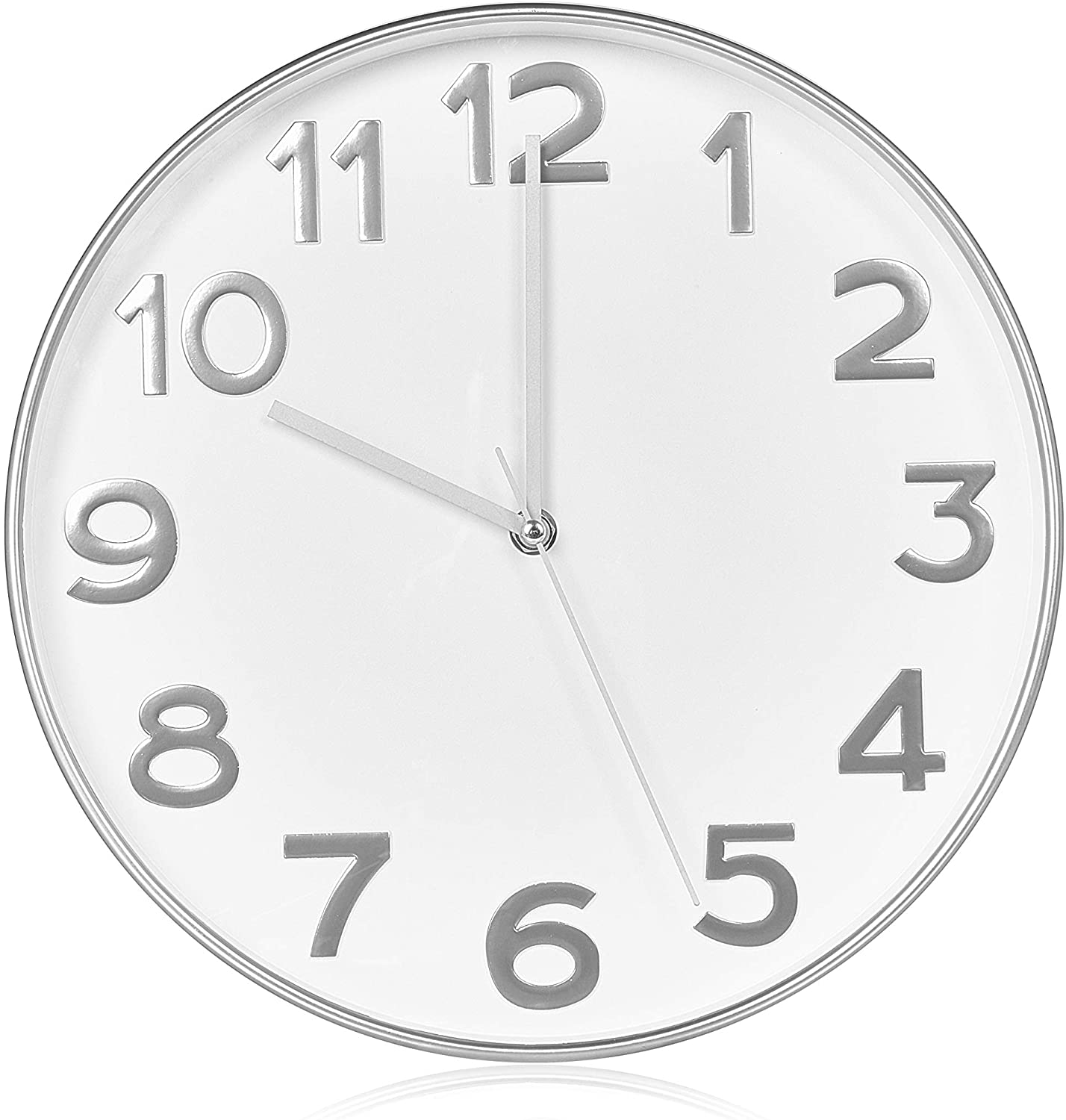 RCA RCWC20GW Wall Clock, 11.5" Round Grey. Decorative Wall Clock