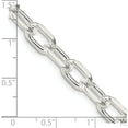 thumbnail image 2 of Sterling Silver 7.5mm Diamond-Cut Long Link Cable Chain (26 X 7.5) Made In Italy qar200-26, 2 of 5