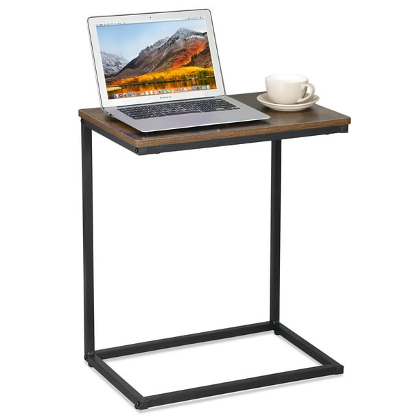 ZENY C Shaped Couch End Table Side Sofa Table for Living Room, TV Tray