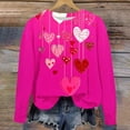 thumbnail image 1 of Jsaierl Chandails en Molleton pour Femmes Saint-Valentin Mignons Imprimé Cœur Chandails en Molleton Tendance Chandail Col Rond Décontracté Manches Longues pour Femmes, 1 of 4