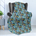 thumbnail image 4 of Acorn Soft Flannel Fleece Blanket, Abstract Graphic Art with Jumbled and Overlapped Pieces of Autumn Nature Vegetation, Cozy Plush for Indoor and Outdoor Use, 60" x 80", Multicolor, by Ambesonne, 4 of 5