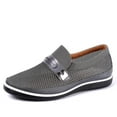 thumbnail image 3 of iOPQO Men's casual shoes Soft Casual Hollow Shoes Summer Shoes Slip On Breathable Men's Mesh Bottom Shoes Men's Casual Shoes 1133 FASHION Men's Summer Hollow Grey 42, 3 of 6