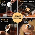thumbnail image 3 of Kit para ahumar whisky y cócteles con linterna, 2 vasos, 2 máquinas de hielo, astillas de 6 sabores, fumadores, accesorios y regalos para hombres bourbon., 3 of 5