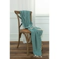thumbnail image 2 of Rizzy Home  Boho Geometric Throw Blanket Teal/ Natural, 2 of 5