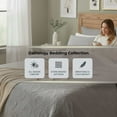 thumbnail image 3 of DaDa Bedding Floral Vintage Stone Wash Grey Matelassé Ash Silver Diamond Pattern Quilted Bedspread Set (JHW855), 3 of 10