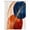 Blue Orange, variant on Navy Blue Burnt Orange Waterproof Fabric Shower Curtain,Geometric Modern Boho Art Waterproof Fabric Shower Curtain for Bathroom Curtains Bathtubs Hotel Shower Curtains with 12 Hooks Standard 72x72