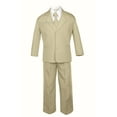 thumbnail image 4 of 6pc Boy Toddler Teen Formal Wedding Party Khaki Suits Tuxedo Extra Necktie 4T-20, 4 of 6