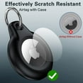 thumbnail image 4 of for Airtag Keychain Case Waterproof, 2 Pack Apple Airtag Holder [Shockproof Protective] [Anti-Scratch with Key Ring] Air Tag Case for Dog, Wallet, Luggage (Black & Blue), 4 of 5