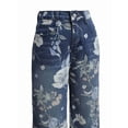 thumbnail image 6 of Floral Print Wide Leg Pants for Women Trendy Mid Rise Boho Ankle Cute Jeans XXL, 6 of 9