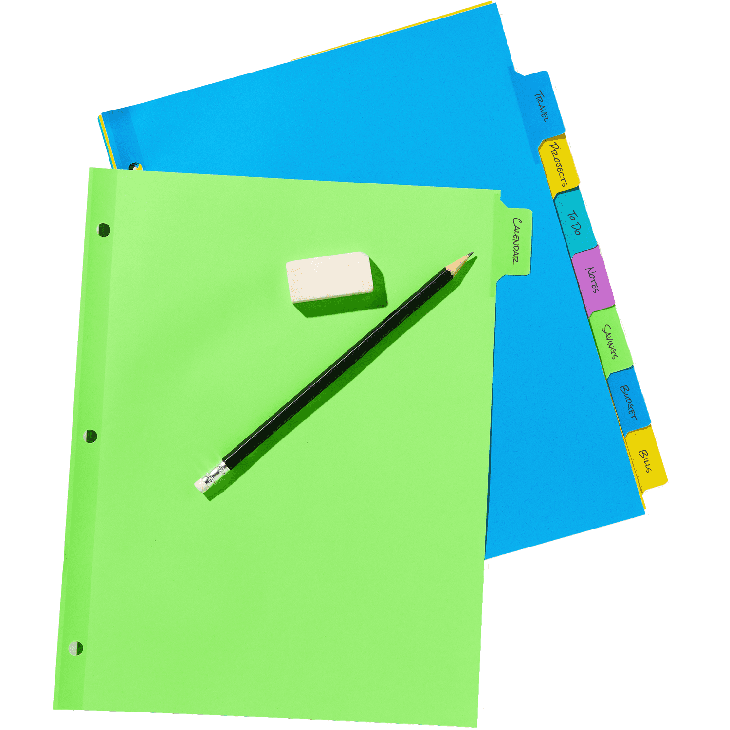 Avery Write & Erase Divider, 8-Tab, Paper, Multicolor Body, Multicolor Big Tabs, Handwrite, 1 Set