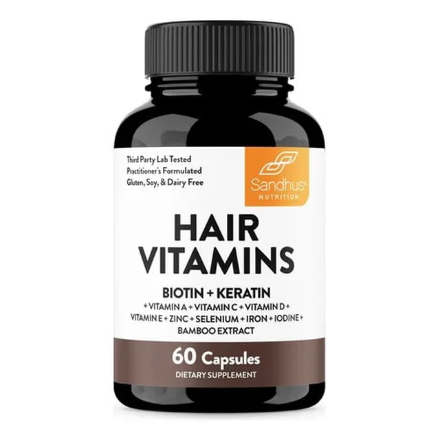 SANDHUS | HAIR with biotin & keratin | 60 cápsulas