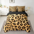 thumbnail image 2 of Manfei Wild Cheetah Pattern 7-Piece Twin Bedding Sets,Black Brown Bedding Comforter Set,Leopard Print Sheet Sets For Child,Super Cozy Room Decor Reversible, 2 of 8