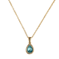 thumbnail image 3 of Collar para Mujer con Baño de Oro 14k LuckyLy, Cadena con Dije de Zirconia Cúbica, Modelo Dory Verde turquesa UNITALLA, 3 of 6