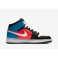 thumbnail image 2 of Nike Air Jordan 1 MID Game Time GS Black/White-Blue CV4891-001 Grade-School, 2 of 5