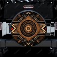 thumbnail image 2 of Tribal Print Fabric Pattern Polyester Universal Spare Wheel Tire Cover Custom Tire-Covers for Trailer RV SUV Truck Camper, 2 of 5