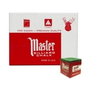 Master SPRUCE-DARK GREEN Pool Billiard Cue Stick Chalk Doz Box 12-Pack 1 Doz ct.