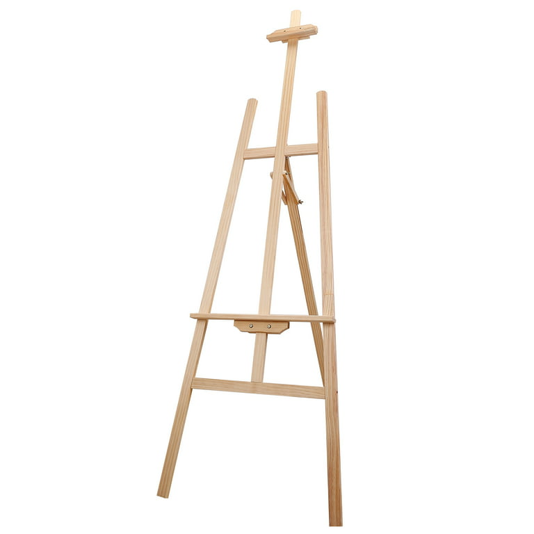 iMounTEK Painting Easel Stand Wooden Inclinable A Frame Tripod Easel  Drawing Stand with 63.4 in-68.9in Adjustable Height Hold Canvas up to 50in