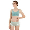 thumbnail image 4 of Xmarks Women's Over Bump Maternity Underwear High Waist Seamless Pregnancy Briefs Panties Multi-Pack Green 4XL, 4 of 12