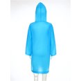 thumbnail image 5 of TSSOE Girls Water Resistant Rain Jacket Coat Long Sleeve Reusable Button Coat with Drawstring Hood Playwear 2-12 Years Blue 2-6, 5 of 6