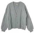 thumbnail image 1 of Cárdigan de punto azul suelto para mujer, cárdigan especial con bordado de pájaros Y2k, suéter Vintage, tendencia de otoño, 2024, 1 of 5
