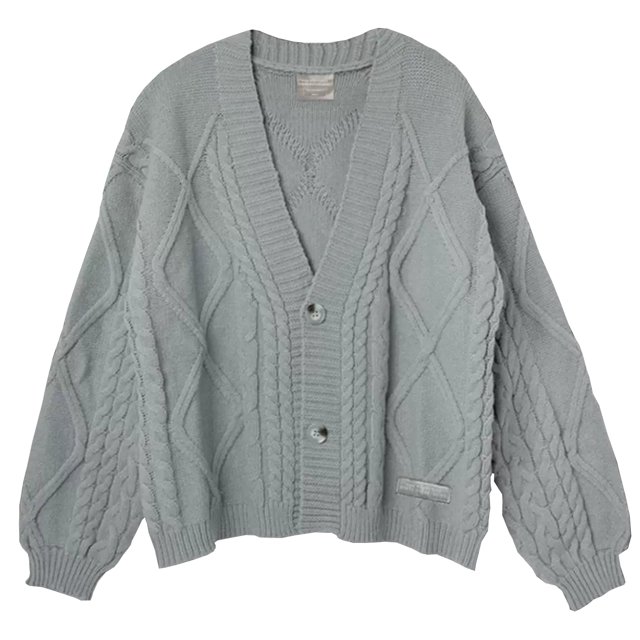 Cárdigan de punto azul suelto para mujer, cárdigan especial con bordado de pájaros Y2k, suéter Vintage, tendencia de otoño, 2024