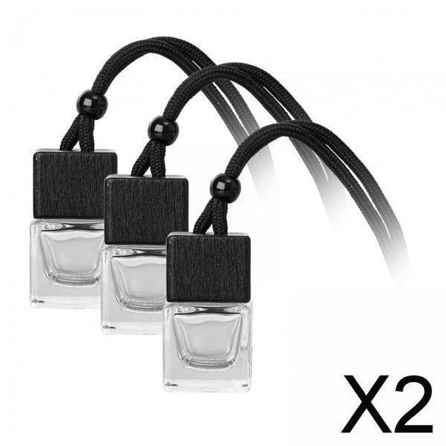 2x 3 Unidades de Botellas Difusoras para Coche, Ambientador Vacío para Coche, Difusor de Aceites Esenciales, Botellas Difusoras para Interior Automotr 2 piezas