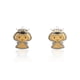 thumbnail image 1 of Aretes de oro 14k GIALLO Broquel Princesa de oro amarillo mate y oro blanco brillante, 1 of 4