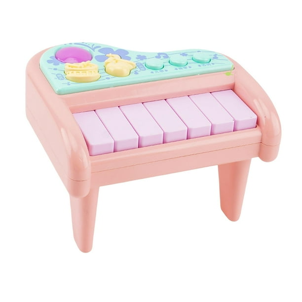 Juguete de piano para bebé, instrumento musical, juguete de aprendizaje, juguete sensorial, regalo de cumpleaños Rosa