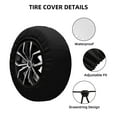 thumbnail image 4 of XMXY Black Pink Plaid Background Spare Tire Cover，Universal Waterproof Cover for Jeep RV Tire Wheel Protection 17 inch, 4 of 8