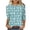 XQNR16-Green, variant on VKOYWKM 3/4 Length Sleeve Womens Tops Easter Shirts Easter Eggs Bunny Print T-Shirts Crew Neck Cute Tops Loose Fit Holiday Tops Happy Easter T-Shirts