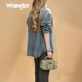 thumbnail image 4 of Wrangler Barrel Bag Retro Top Handle Bags with Crossbody Strap Boston Satchel Purse and Handbag Women, Green, 4 of 7