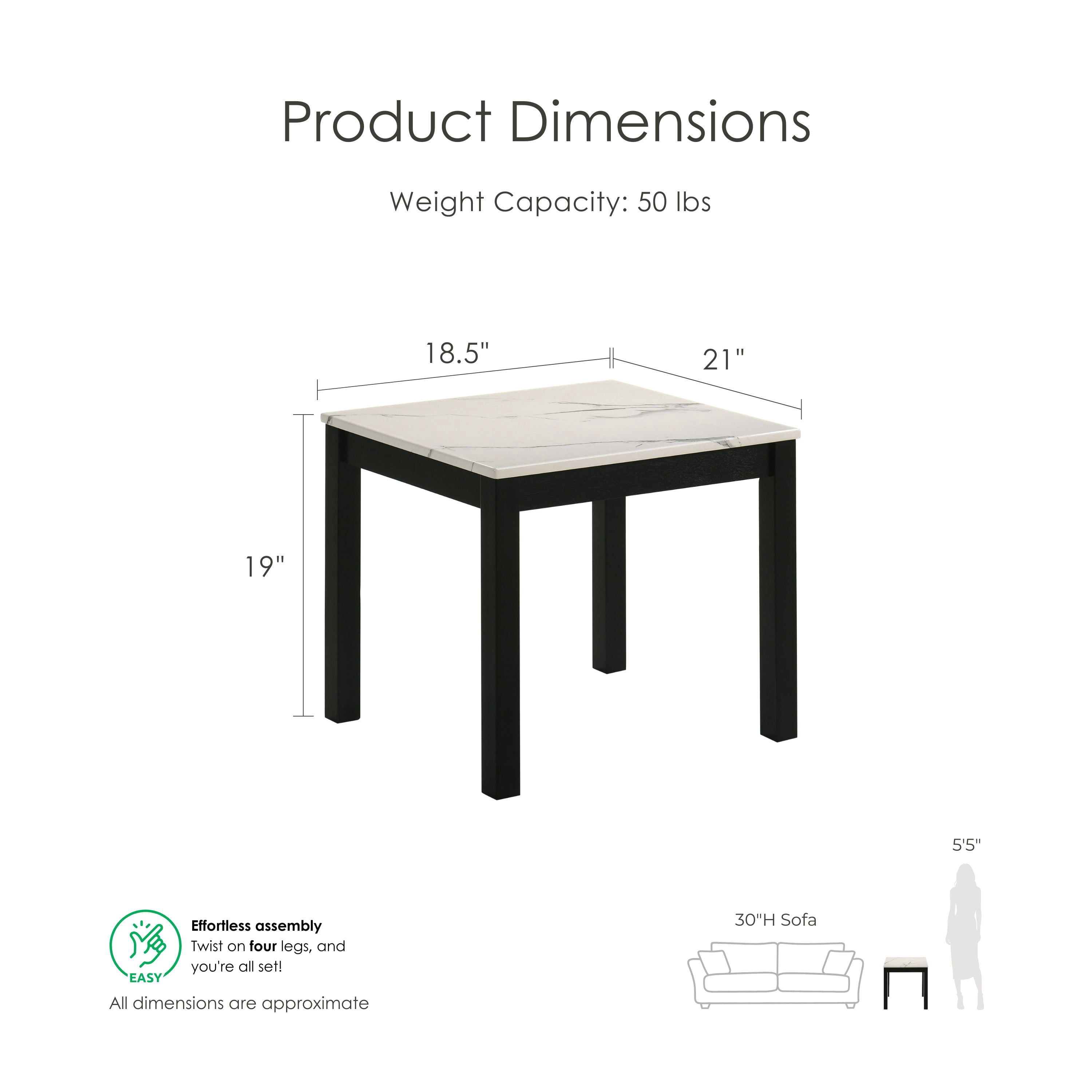 Furniture of America Versi Modern 3-Piece Coffee Table Set, White
