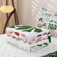 thumbnail image 5 of jejeloiu Scandinavian Floral Zipper Twin Comforter Sets with Fitted Sheet and 2 Pillowcases For Girls,Bright Print Zipper Bedding Set,White Multi Color,Reversible,4 Pieces, 5 of 7