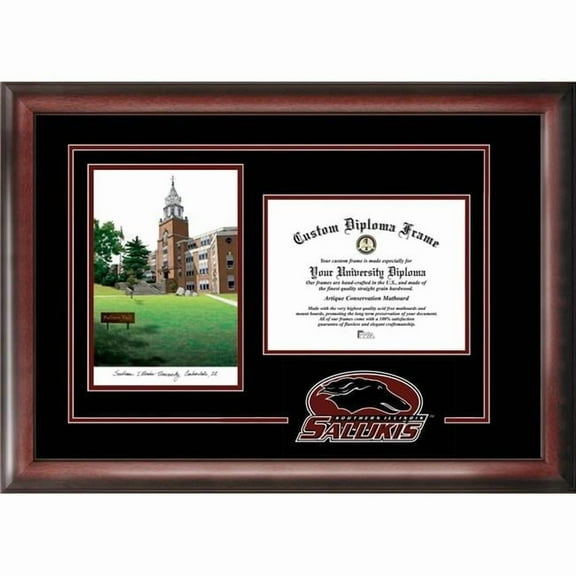 Campus Images IL972SG-1185 8.5 x 11 in. Southern Illinois University Spirit Graduate Diploma Satin Mahogany Frame